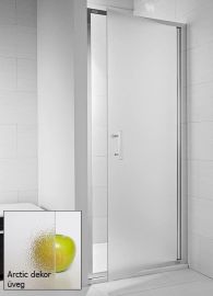 Jika CUBITO egy részes zuhanyajtó, 90x195 cm, ezüst profil, arctic dekor üveg H2542420026661