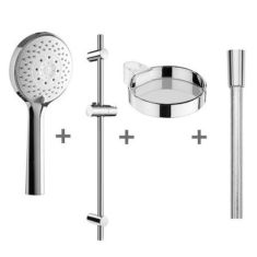 Jika CUBITO-N zuhanyszett, kézizuhany zuhanyrúddal, krómozott szappantartó H3651X00044721