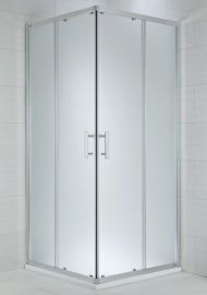 Jika CUBITO szögletes zuhanykabin, 80x80 cm, ezüst profil, arctic dekor üveg H2512410026661