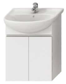 Jika LYRA mosdószekrény, 60 cm-es mosdóhoz, 2 ajtóval fehér lakk/ fehér H4531210383001