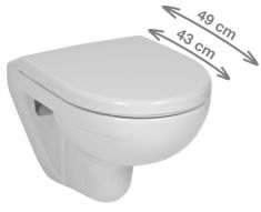 Jika LYRA PLUS Compact fali WC, mélyöblítésű, hossza csak 49 cm H8233820000001