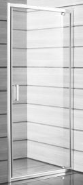 Jika LYRA PLUS egy részes zuhanykabin ajtó, 80 cm, átlátszó üveg, fehér fogantyú H2543810006681