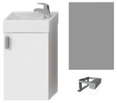 Jika PETIT mosdószekrény mosdóval + tükör világítással, fehér H4535141753001