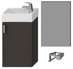 Jika PETIT mosdószekrény mosdóval + tükör világítással, szürke H4535141753011