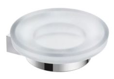 Jika PURE szappantartó, fali, krómozott, 11 cm üveg betéttel H3833B10040001