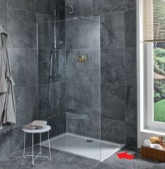 Jika PURE 70 zuhanyfal, oldalfalhoz rögzített, oldalrögzítő profillal, 1 támasz H2674290026681