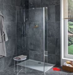 Jika PURE 70 zuhanyfal, oldalfalhoz rögzített, rövid üvegfallal, 2 támasz H2684210026681