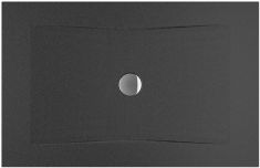 Jika PURE acél zuhanytálca, 120x80 cm, zajszigeteléssel, fekete, csúszásmentes H2164206160001