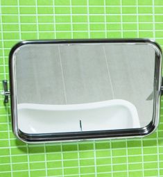 Jika UNIVERSUM fürdőszoba tükör, 60x45 cm, állítható, rozsdamentes acél H3897190030001