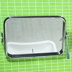 Jika UNIVERSUM fürdőszoba tükör, 60x45 cm, állítható, rozsdamentes acél, fogantyúval H3897170030001