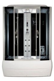 Sanimix kádas hidromasszázs zuhanykabin, 170x85x220 cm, elektronikával, fekete hátfal 22.8011-170