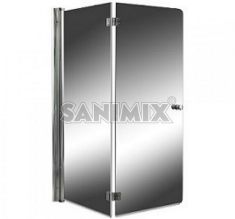 Sanimix kétrészes víztiszta kádparaván, 140x120 cm, biztonsági üveg 22.6060.5