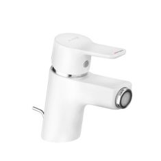 Kludi PURE&EASY egykaros bidé csaptelep NA 15, lefolyógarnitúrával, fehér/króm, 375339165