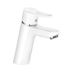 Kludi PURE&EASY egykaros mosdó csaptelep 100 N, lefolyógarnitúra nélkül, fehér/króm, 372929165