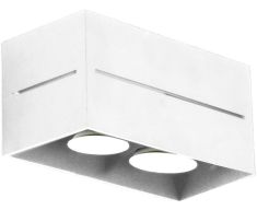 Lampex QUADO mennyezeti lámpa, 20x10cm, GU10, 2x40W, fehér, 689/2 BIA