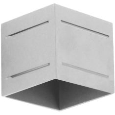 Lampex QUADO fali lámpa, 10x10cm, G9, 1x40W, szürke, 690/KA POP