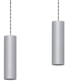 Lampex ROLLG 2 függőlámpa, szürke GU10, 2X40W 556/2 POP