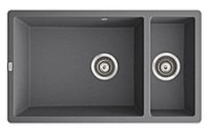 Marmorin LANDO egymedencés gránit mosogató, gyümölcsmosóval, szürke 709503003