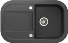 Marmorin LAVER egymedencés gránit mosogató, csepegtetővel, fekete 510113002