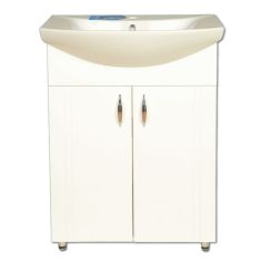 Libra LIBRA 650 mosdószekrény mosdóval, 85x65x44 cm, magasfényű fehér, MDF 06201728-19