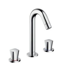 Hansgrohe LOGIS 3 lyukú mosdó csaptelep, automata lefolyó-garnitúrával, króm 71133000