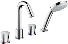 Hansgrohe LOGIS 4 lyukú, peremre szerelhető kádtöltő csaptelep, króm 71314000