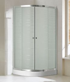 Niagara Wellness LOTUS WAVE íves zuhanykabin, 90x90x190 cm, mintás/króm 399-290