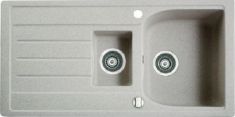 Marmorin LUKKA egymedencés gránit mosogató, gyümölcsmosóval csepegtetővel, homok 140513007