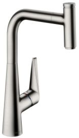Hansgrohe M5115-H300 mosogató csaptelep 300 kihúzható fejjel, nemesacél felület 73853800