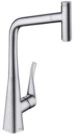 Hansgrohe M7115-H320 mosogató csaptelep 320 mm, kihúzható fejjel, nemesacél felület 73803800