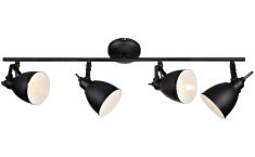 Markslöjd FJALLBACKA mennyezeti lámpa, matt fekete, E14, 4x40W 105816