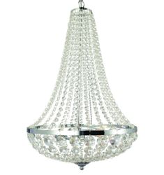 Markslöjd GRÄNSÖ kristály csillár, 40 cm, króm, E14, 2x40W 104890