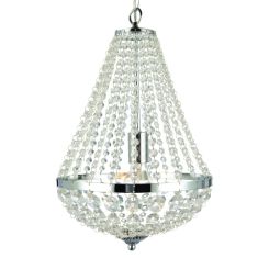 Markslöjd GRÄNSÖ kristály csillár, 30 cm, króm, E27, 1x60W 104889