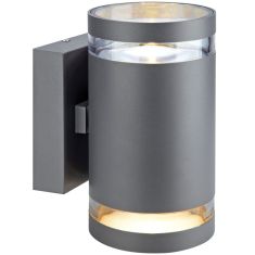 Markslöjd IRIS kültéri fali LED lámpa, sötét szürke, LED, 2x6W 106516