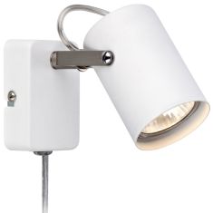 Markslöjd KEY fali lámpa, fehér/acél, GU10, 35W 106414