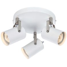 Markslöjd KEY mennyezeti lámpa, fehér/acél, GU10, 3x35W 106421