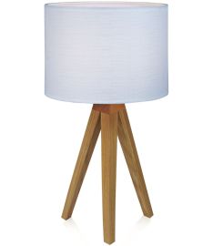 Markslöjd KULLEN asztali lámpa, tölgy/fehér, 44 cm, E14, 40W 104625