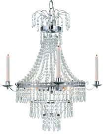 Markslöjd MARIELUND kristály csillár, króm, E14, 3x40W 105156