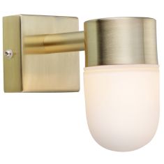 Markslöjd MENTON fali lámpa, sárgaráz/opál, G9, 18W 106374