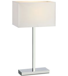 Markslöjd SAVOY asztali lámpa, USB, króm/fehér, E27, 60W 106305