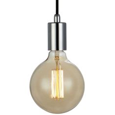 Markslöjd SKY függőlámpa, 3.5m, króm/fekete, E27, 60W 106169