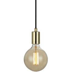 Markslöjd SKY függőlámpa, 3.5m, sárgaréz/fekete, E27, 60W 106170