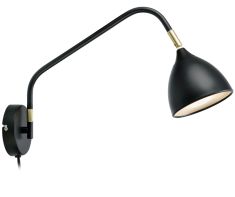 Markslöjd VALENCIA fali lámpa, fekete/sárgaréz, GU10, 6W 106081