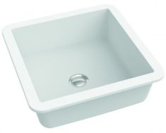 Marmorin LENA IV alulról beépíthető öntött márvány mosdó, 44.8x44.8x16.7 cm