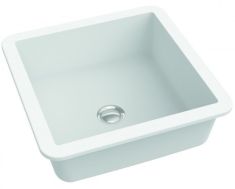 Marmorin LENA IV felülről beépíthető öntött márvány mosdó, 44.8x44.8x16.7 cm