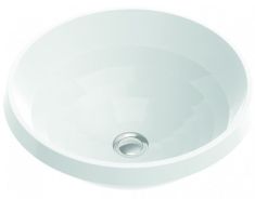 Marmorin LENA V beépíthető öntött márvány mosdó, kerek 46.5x46.5x19.7 cm