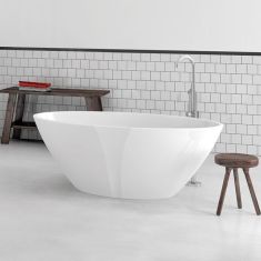 Marmorin Selia szabadon álló öntött márvány kád, 156x83.5x58.5 cm 