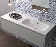 Marmy ASPEN öntött márvány aszimmetrikus mosdó, jobbos, 120x46 cm 80 7288 12 21 10