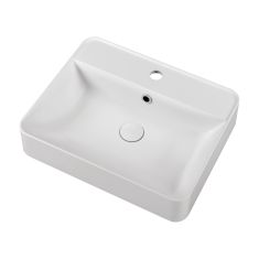 Marmy DAISY mosdó, 50x40 cm, öntött márvány, fehér