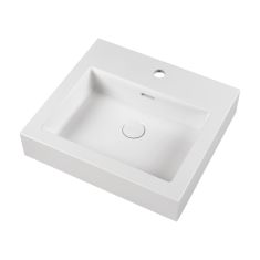 Marmy HIEN ráépíthető mosdó, 50x45 cm, öntött márvány, fehér